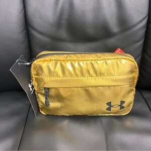 Under Armour UA Loudon Metallic Waist Bag Crossbody in a gold color New